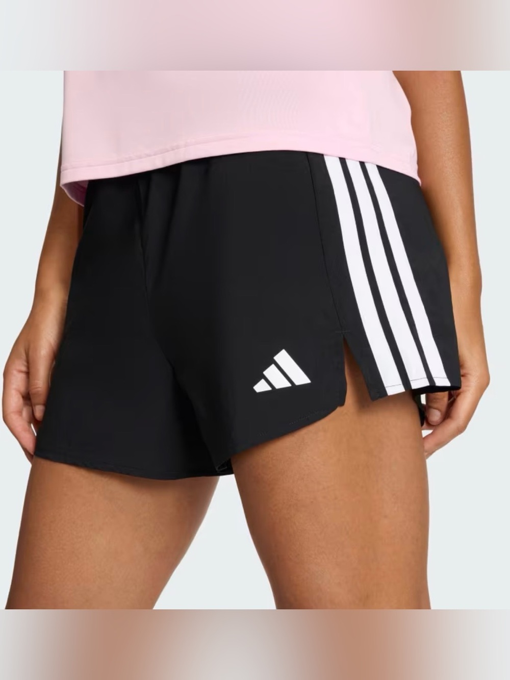 Women’s ADIDAS WORKOUT ESSENTIALS 3-STRIPES WOVEN SHORTS JF4359 Size M